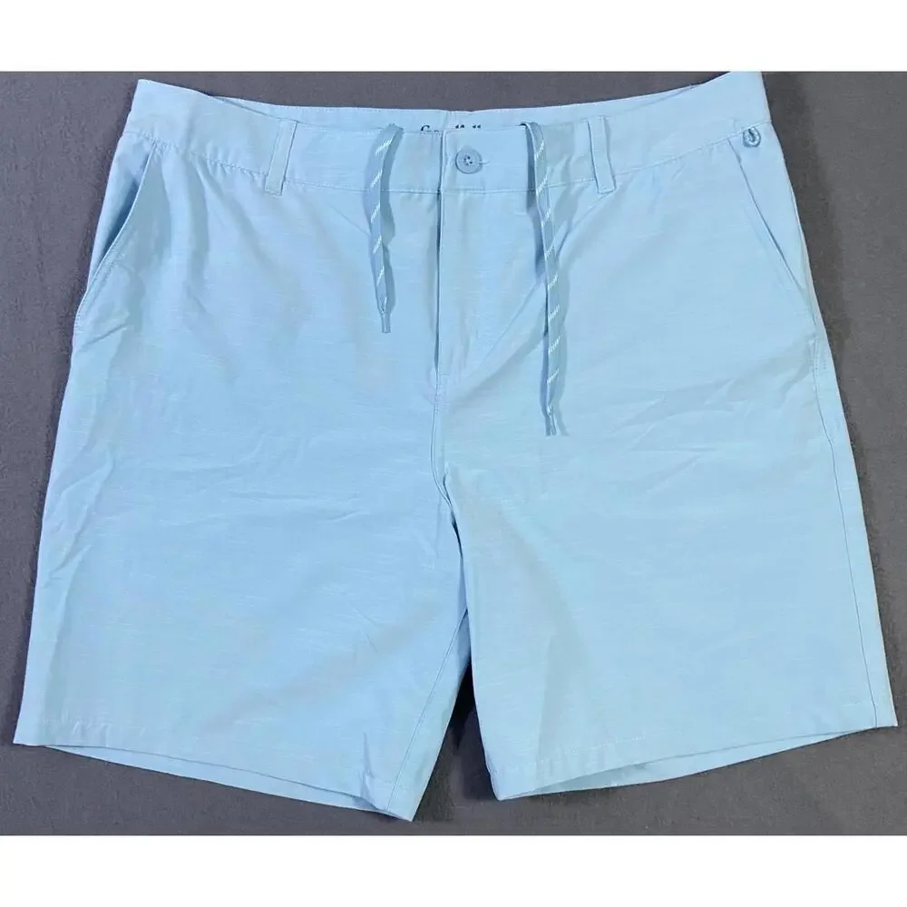 GoodFellow Size 38 Men's UPF 50+ Hybrid Stretch Swim Shorts Light Blue 9
